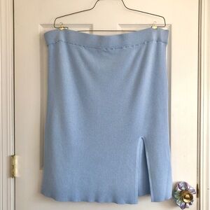 H&M light blue ribbed bodycon skirt size XXL